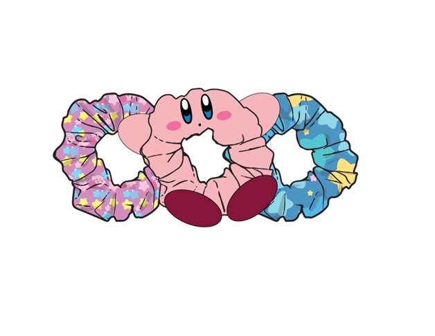 Kirby Hair Scrunchie 3pc