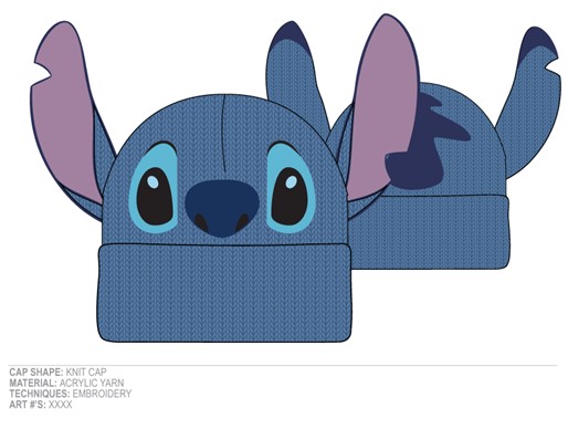 Disney Lilo et Stitch : Bonnet bleu Stitch Face - Taille unique