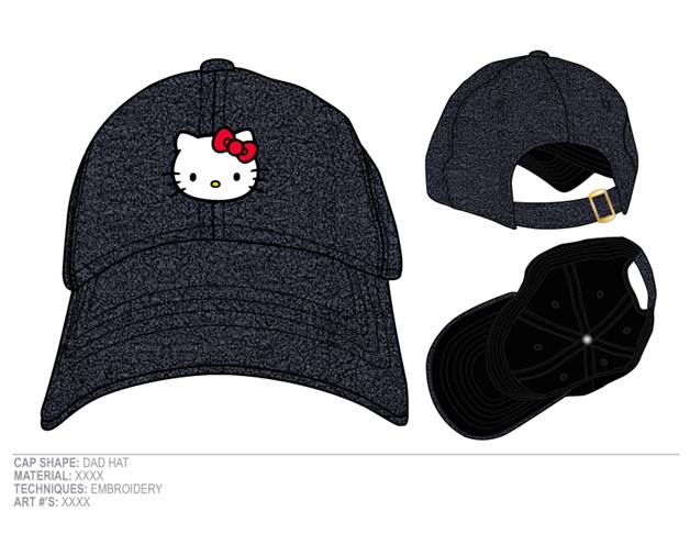 Casquette Sherpa noire Hello Kitty