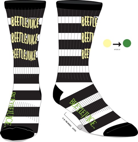 Chaussettes à rayures Beetlejuice