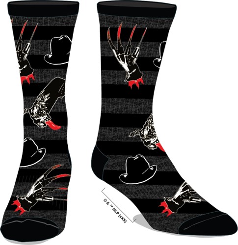 Nightmare on Elm Black Striped Socks