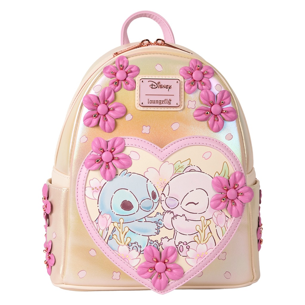 Loungefly: Stitch & Angel Floral Mini Backpack