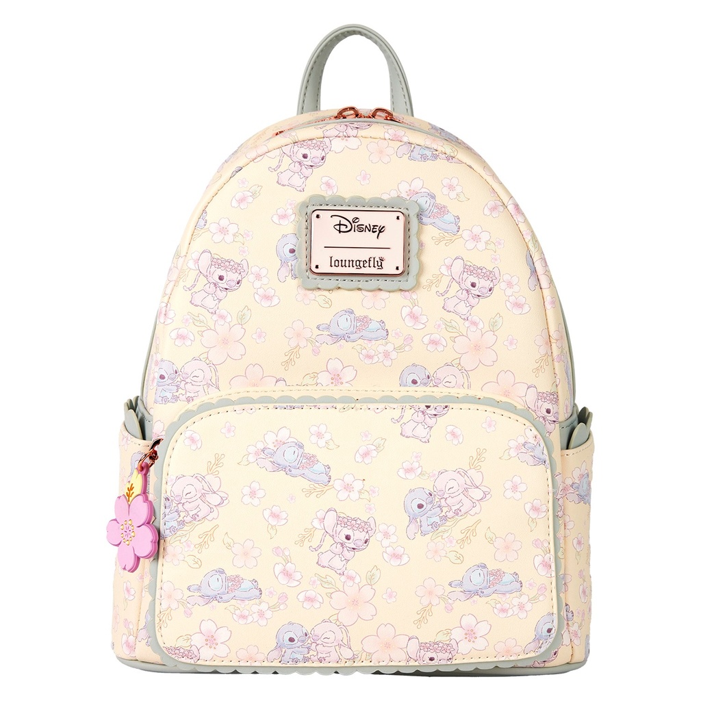 Loungefly : Mini sac à dos Stitch & Angel Cherry Blossom