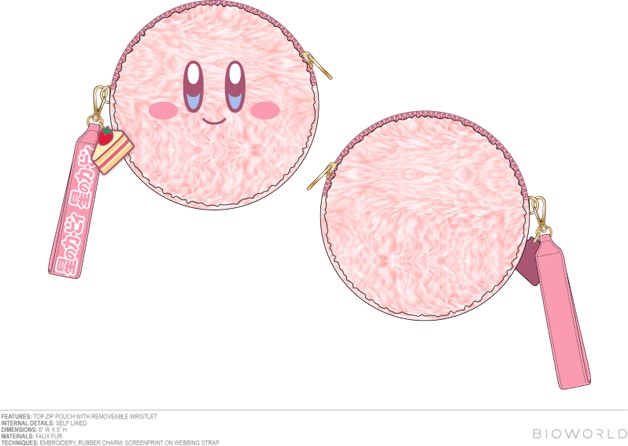 Pochette à monnaie en fausse fourrure Kirby