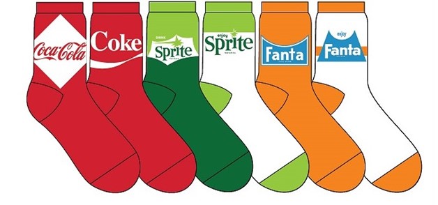 Chaussettes rétro pour distributeur automatique Coca-Cola, paquet de 6