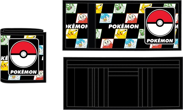 Portefeuille à carreaux Pokémon Starter