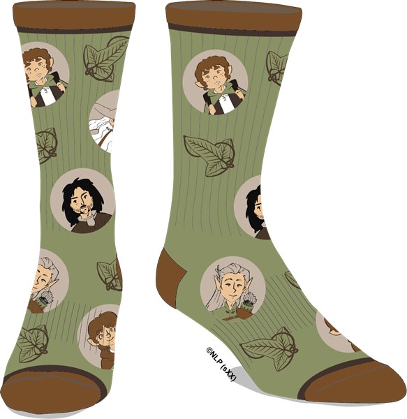 Lord of the Rings Chibi Green Socks