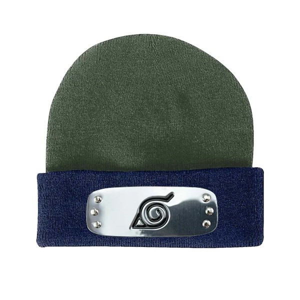 Naruto Green Blue Hidden Leaf Beanie