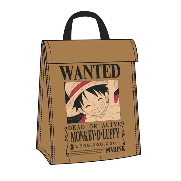 Sac à lunch réutilisable One Piece Monkey D Luffy Wanted