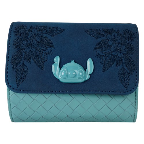 Loungefly : Stitch - Portefeuille fleuri brodé