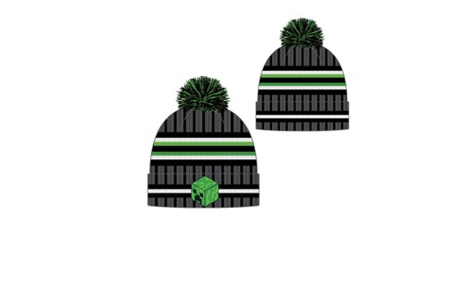 Minecraft Creeper Beanie with Pom-Pom