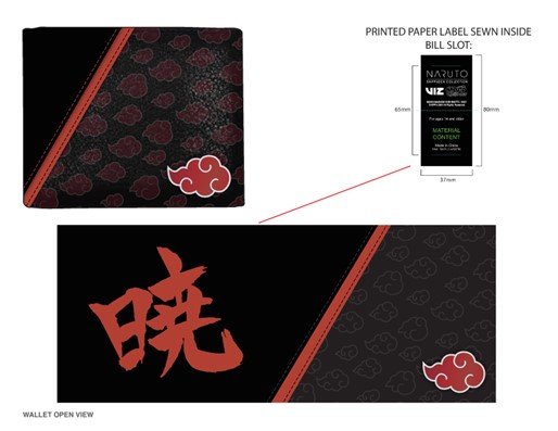 Naruto Akatsuki Red and Black Wallet