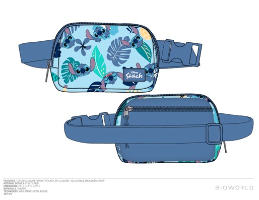 Sac banane bleu tropical Lilo et Stitch