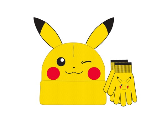 Pokemon: Pikachu Kids Beanie and Gloves Set