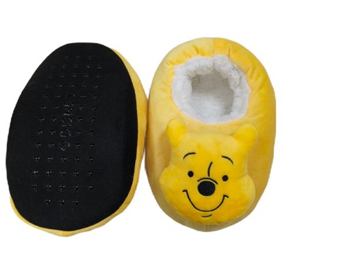 Winnie the Pooh: Pantoufles jaunes en peluche