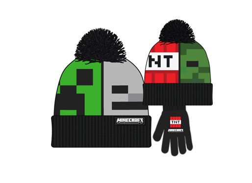 Minecraft Kids Beanie and Gloves Set