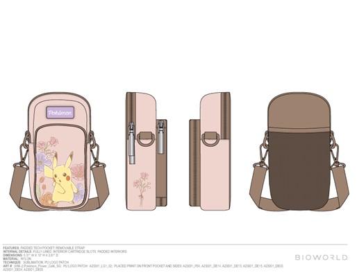 Sac bandoulière à fleurs Pokémon Pikachu