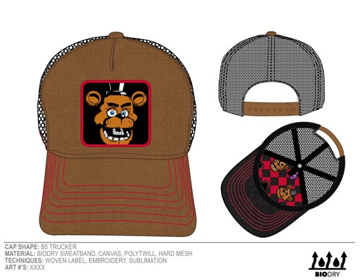 Five Nights At Freddys Freddy Fazbear Brown Cap