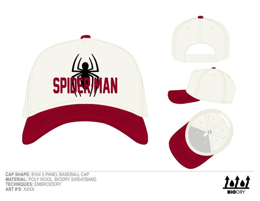 Casquette blanche et rouge de Spiderman