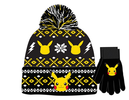 Pokemon Kids Beanie and Gloves Set