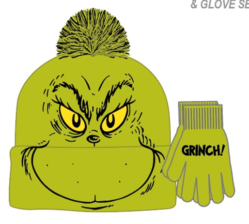 Grinch Kids Beanie and Gloves Set