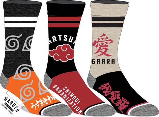 Naruto Socks 3-Pack