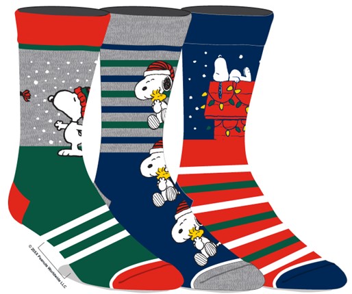 Peanuts Christmas Socks - 3 Pack