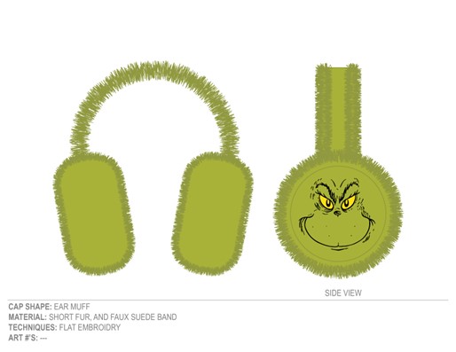 Grinch Fur Green Earmuffs