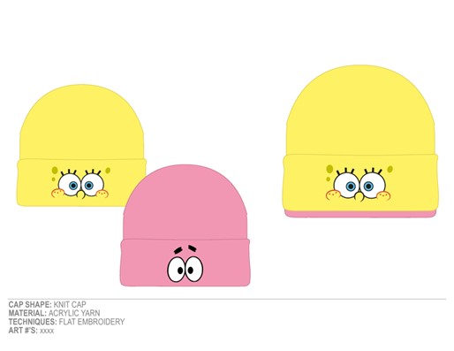 Spongebob Squarepants : Lot de 2 bonnets Bob l'éponge et Patrick