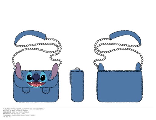 Lilo and Stitch Plush Crossbody Bag