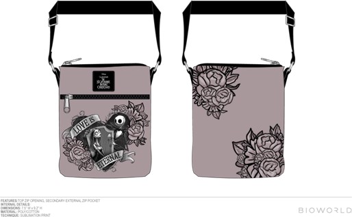 The Nightmare Before Christmas: Jack Skellington and Sally Rose Crossbody Bag