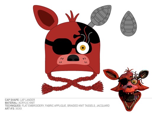 Chapeau Foxy Laplander de Five Nights at Freddy's