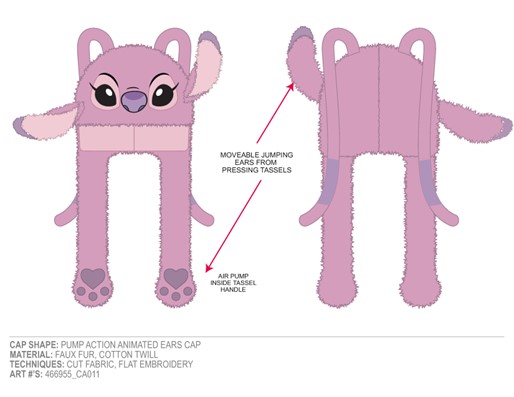 Lilo and Stitch: Angel Laplander Hat with Moving Ears