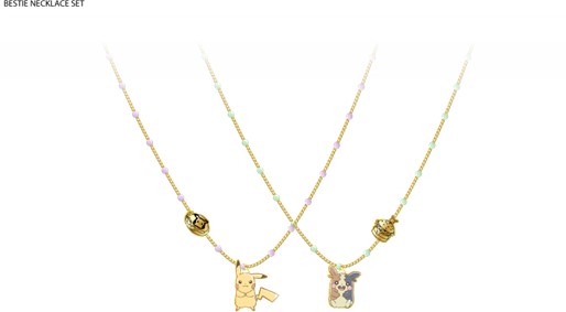 Pokemon Pikachu and Morpeko Friendship Necklace Set - 2 Pack