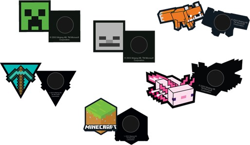 Lot de 6 breloques pour chaussures Minecraft