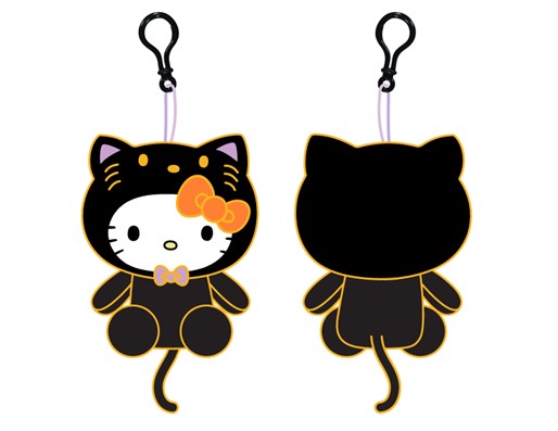 Porte-clés en peluche Hello Kitty Chat Noir