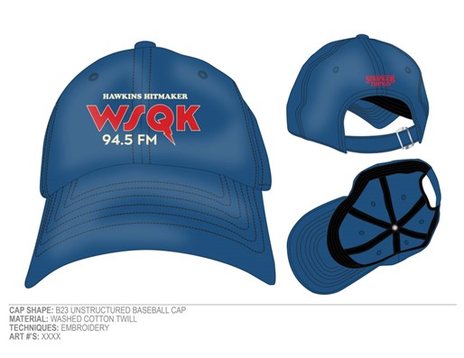 Stranger Things Hawkins Hitmarker WSQK Radio Hat