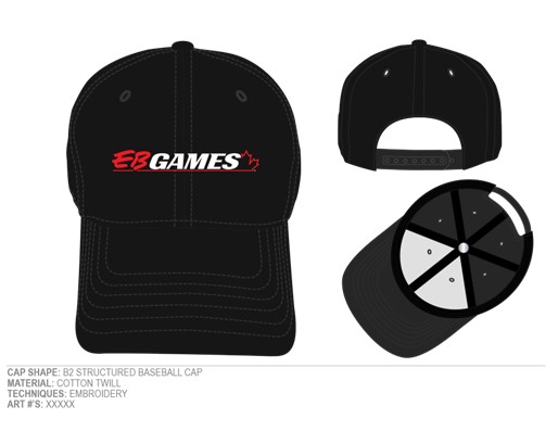 Casquette noire EB Games Canada