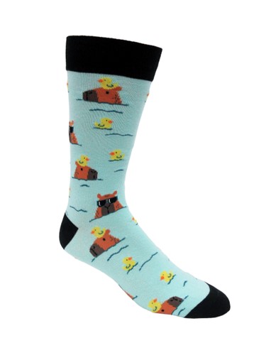 Rubber Ducky Capybara Sock