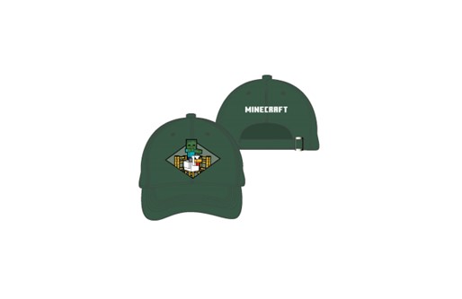 Casquette verte de jockey de poulet Minecraft