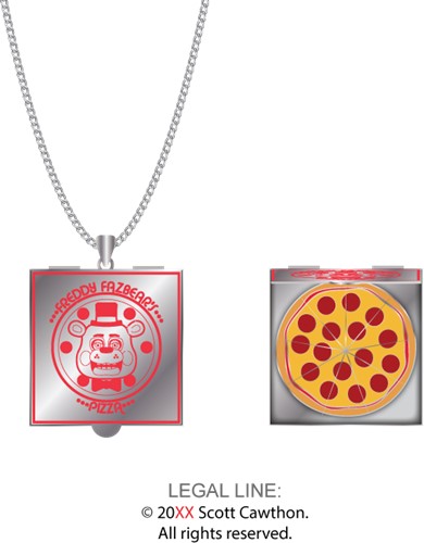 Five Nights At Freddys Pizza in Pizza Box Necklace