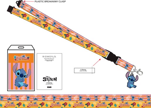 Lilo and Stitch Orange Lanyard
