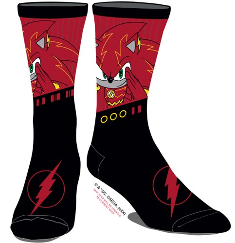 Sonic the Hedgehog x DC Flash Black and Red Socks
