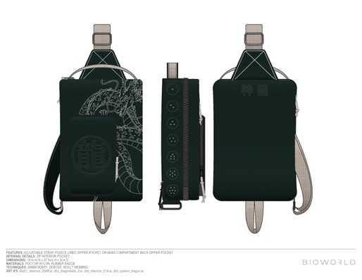 Dragon Ball Z Shenron Black Sling Bag