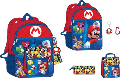 Super Mario Backpack 5-Piece Set