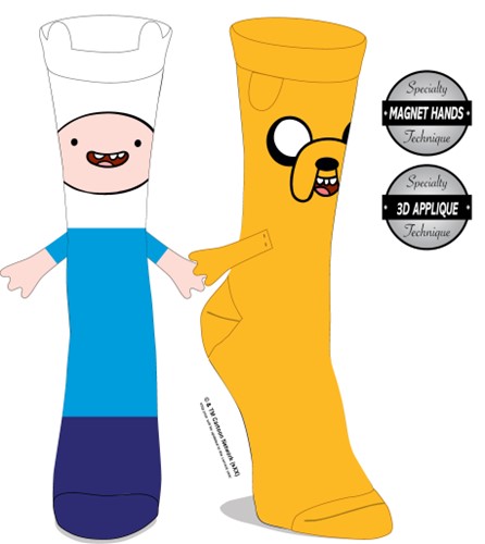 Adventure Time Jake and Finn Magnetic Socks