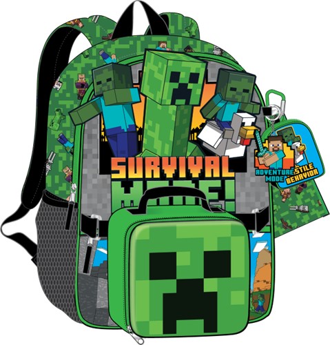 Ensemble de sac à dos Minecraft pour enfants ( pièces