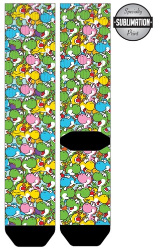 Super Mario Bros Yoshi Sublimation Print Socks