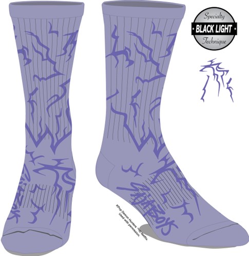 Chaussettes à motif lumineux noir KPOP Demon Hunter