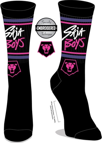 Chaussettes brodées avec le logo KPOP Demon Hunter Saja Boys